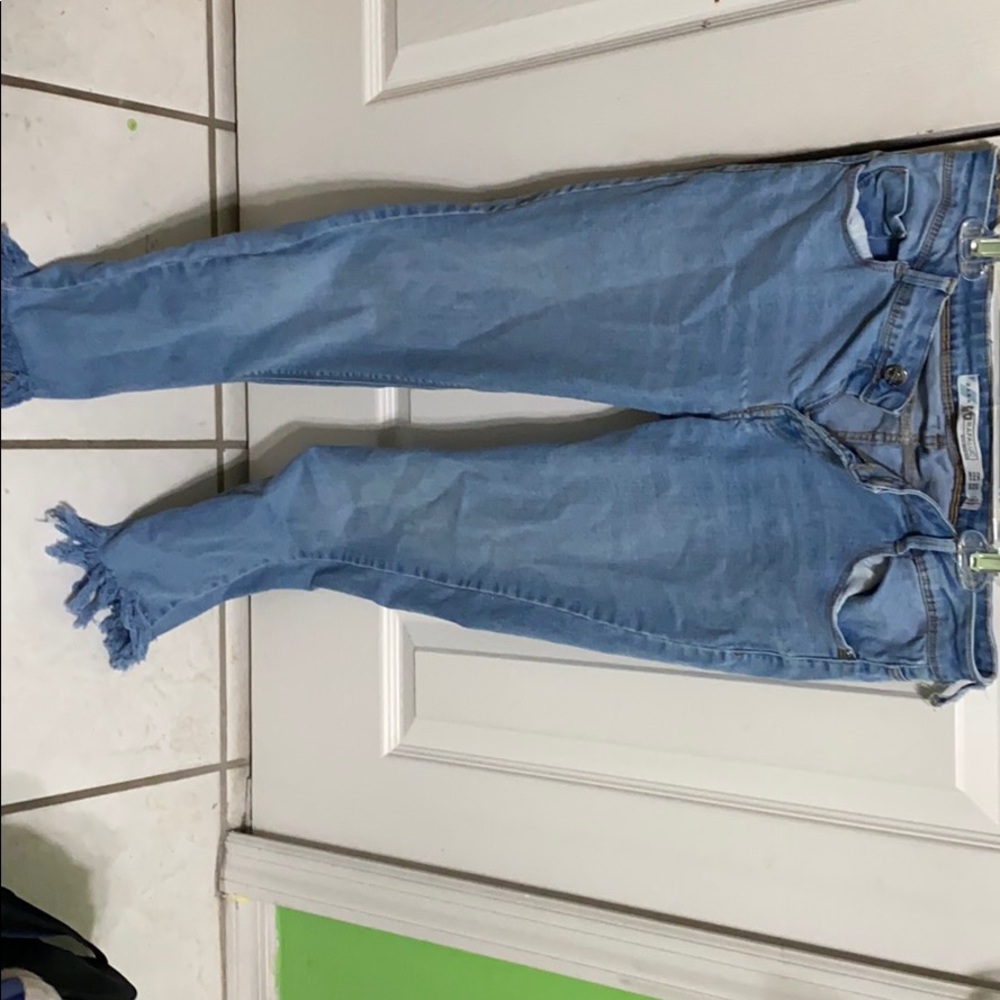 Fringe hem Zara skinny jeans